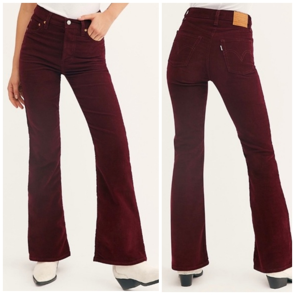 Levi's Ribcage Bootcut Boot Cut Corduroy Pants